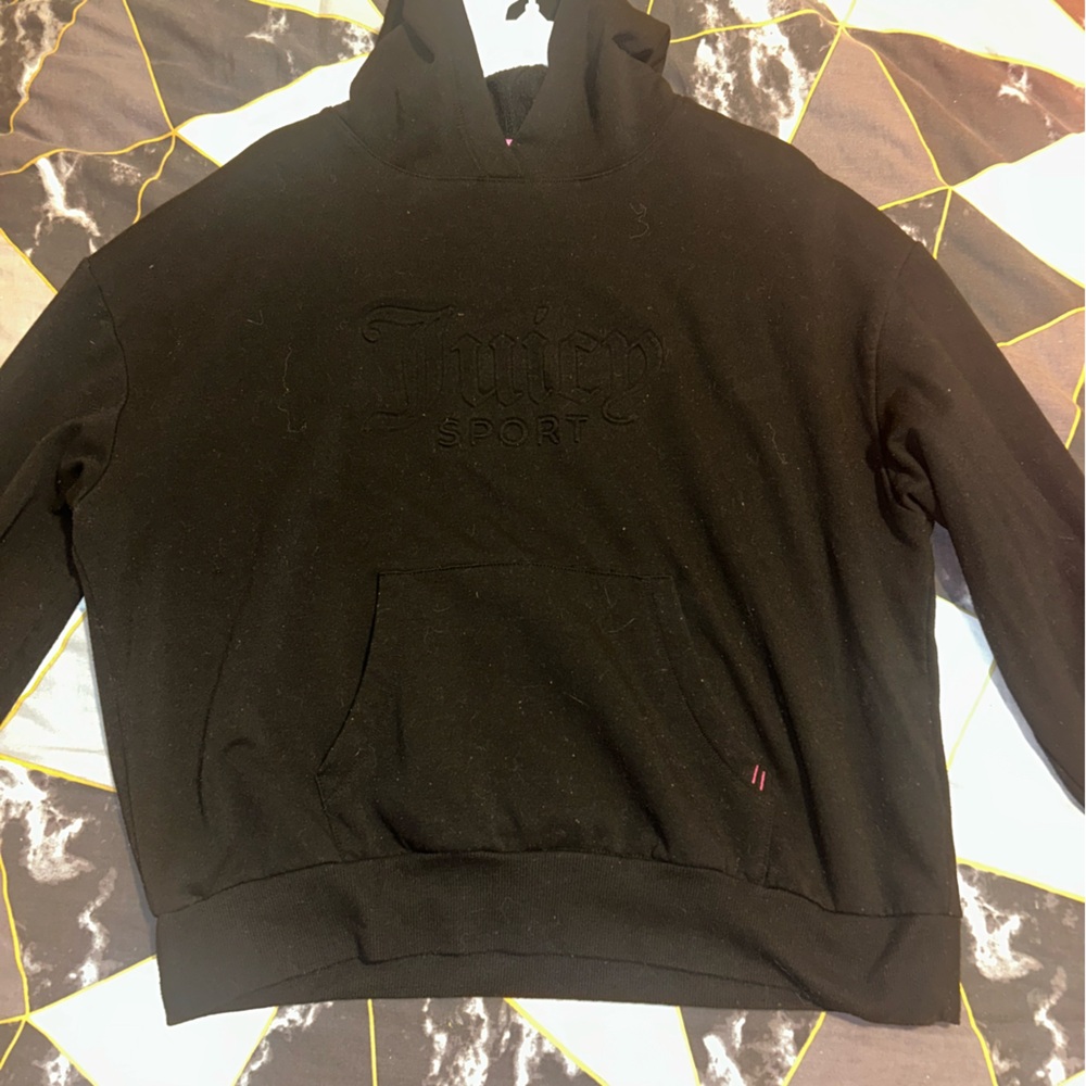 Juicy Couture Black Hoodie with Pink Accents